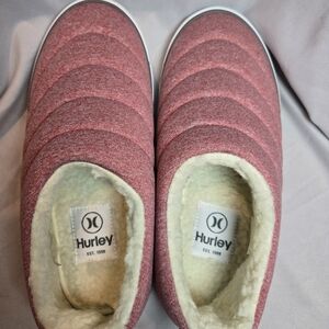 New Hurley Womens ARLO PUFF Clog Pink Slip On Loafers Casual Shoes Size‎ 7